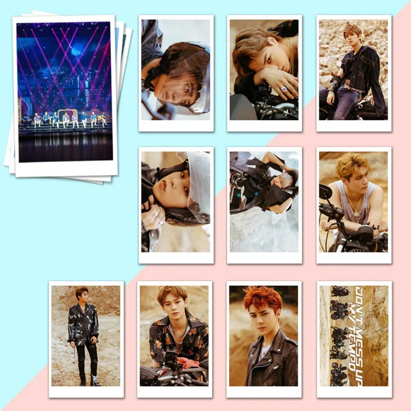 10pcs Set Kpop Exo 8th Anniversary Memorial Lomo Card Set 3 Inch Lomo Card Photocard For Fans Gift Collection Stationery Set Aliexpress