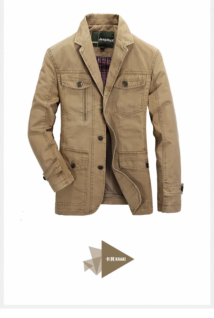 Spring And Autumn New Style Suit Collar Jacket Men's Washing Pure Cotton Casual Coat Men'S Wear Batch