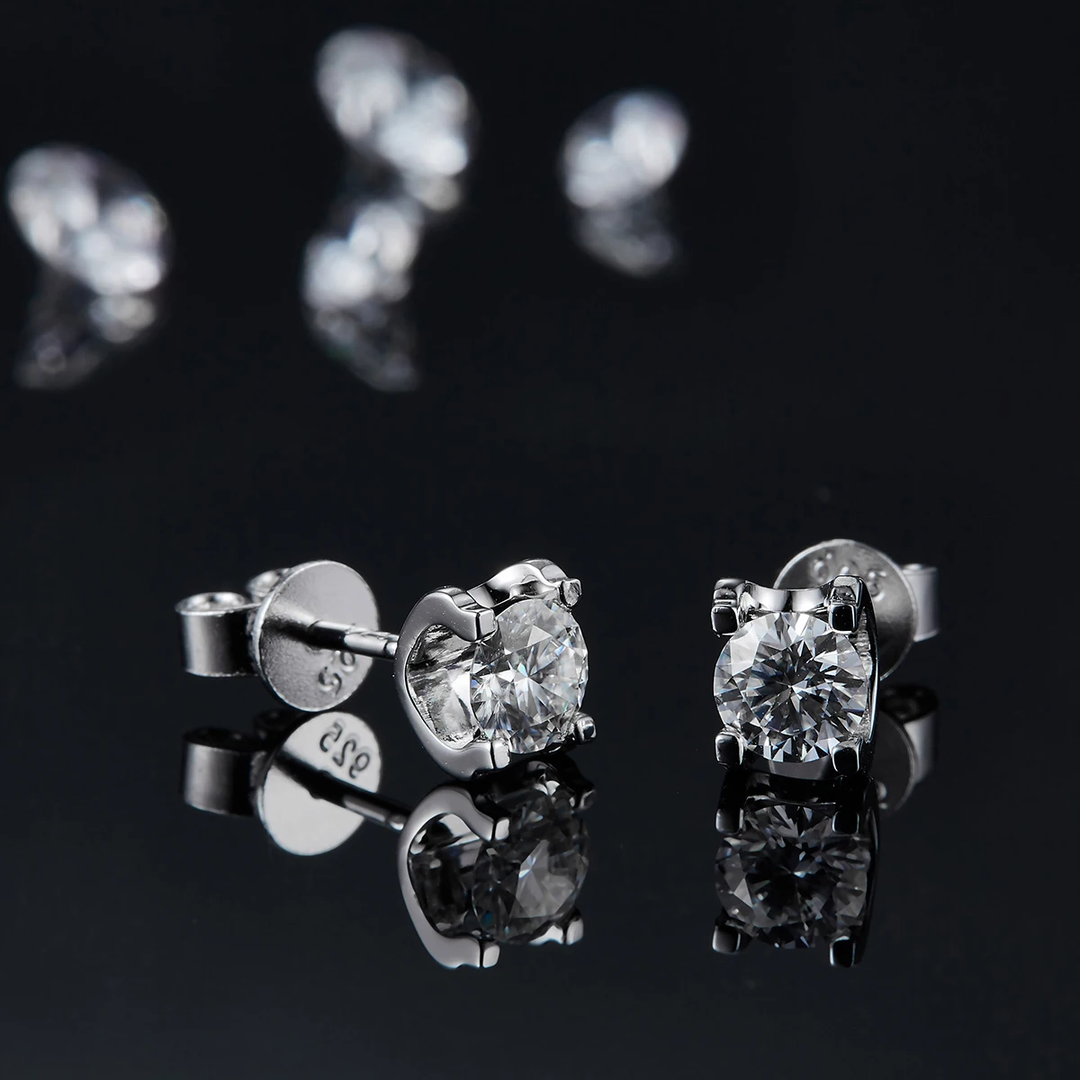 RICA FELIZ Jewelry Set 925 Sterling Silver Moissanite Jewelry Women Round Shape Jewelry Earrings Pendant Moissanite Diamond RicaFeliz • 2022