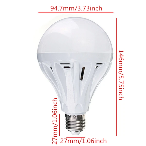 E27 12W 45 SMD 2835 Pure White/Warm White LED Globe Light Bulb 110V