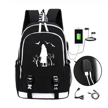 

Cartoon Naruto Uzumaki USB Rucksack Backpack Bag w/ USB Port Teenagers Student School Bags travel Shoulder Laptop Bags Gift