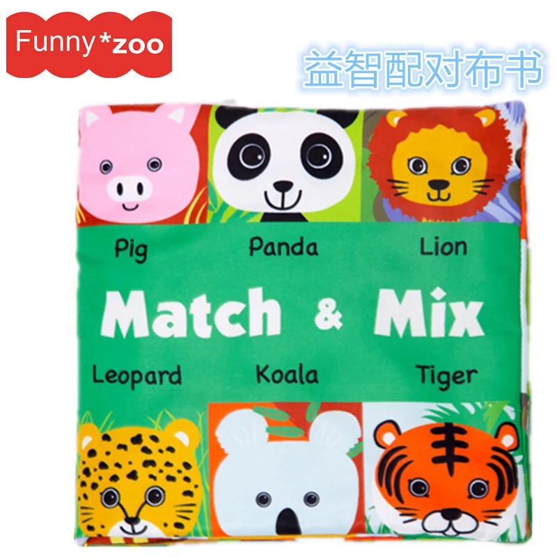 

Animal Characters Face Matching Cloth Book Early Education Toys Baby Cognitive Stereo Cloth Book Toddler Toys Educational