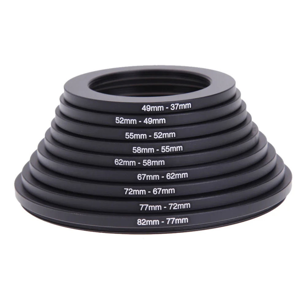 Filtro de Lente da Câmera para Canon Nikon Sony Dslr Step up e Down Anel Adaptador Grupo 3782 mm 8237 mm 18 Pcs Novo - Image 3