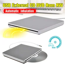 Ультратонкий USB внешний CD DVD Rom RW плеер горелки привод для MacBook Для iMac для Mac Win8 ноутбук ПК компьютер