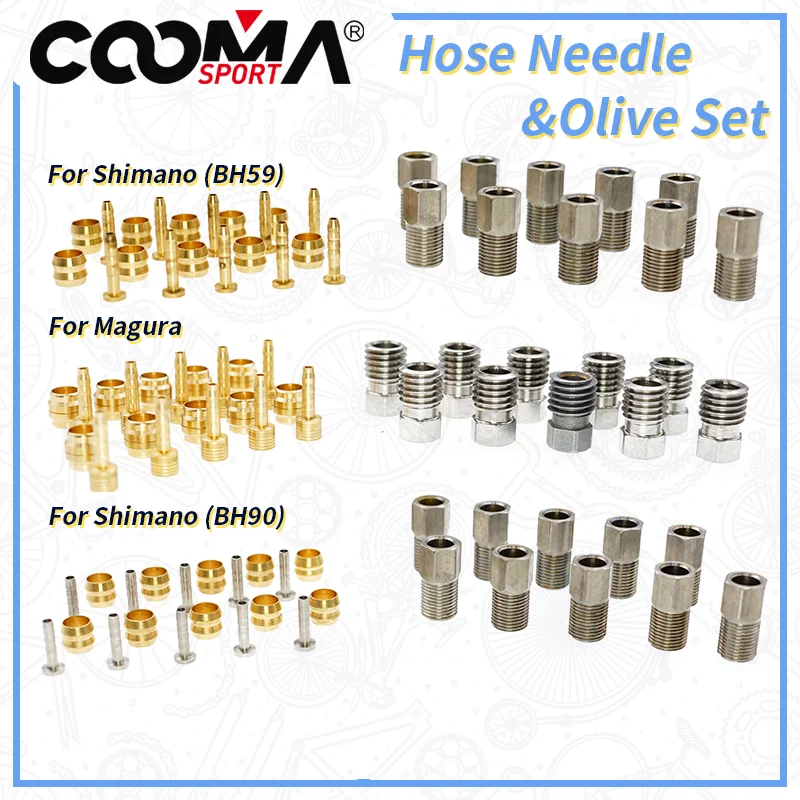 10 Sets, Bicycle Hydraulic Disc Brake Hose Olive Connector Insert