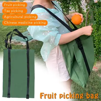 

Canvas Picking Storage Bag Adjustable Strap Folding Horticulture Agricultural Fruit Tea Picking Artifact Garden Supplies 20E