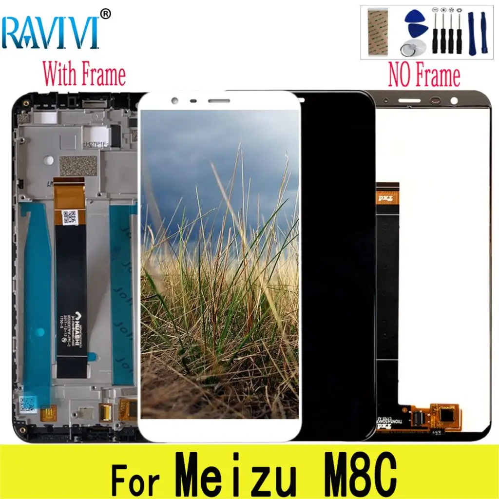 5,4" M8C lcd для MEIZU M8C lcd дисплей M809L M810H кодирующий преобразователь сенсорного экрана в сборе Замена для MEIZU M8C