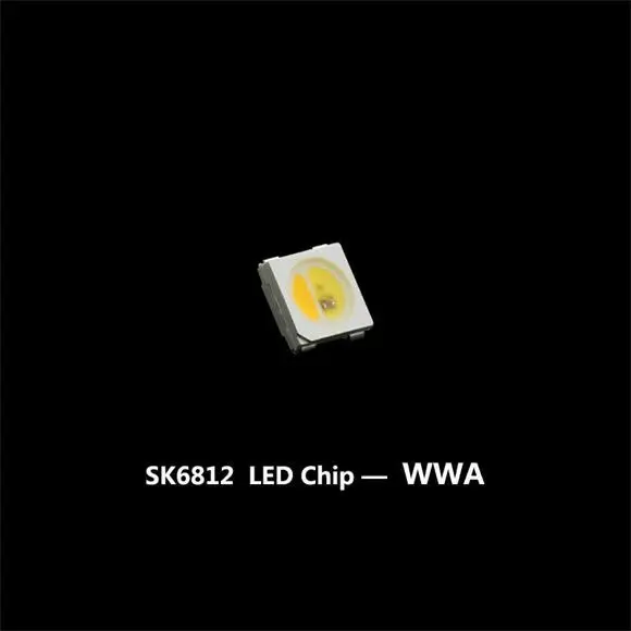 10~ 1000 шт WS2812B(4 контакта) 5050 SMD черный/белый версия WS2812B SK6812 индивидуально Адресуемая цифровая RGB RGBW светодиодный чип DC5V - Испускаемый цвет: SK6812 WWA