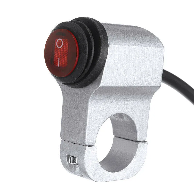 12 В выключатель света ATV Захваты Руль мотоцикла монтаж вкл. Выкл. Серебро |