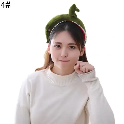 Cute Shark Dinosaur Animal Plush Stuffed Hair Hoop Headband Headwear Photo Props Novelty funny Plush Headband Plush accessories - Цвет: 4