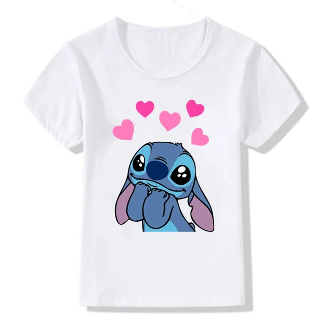 Kids T-Shirts Tops Boys Harajuku Kawaii Children Cartoon Cute Printed 1-12Y Tee Casual