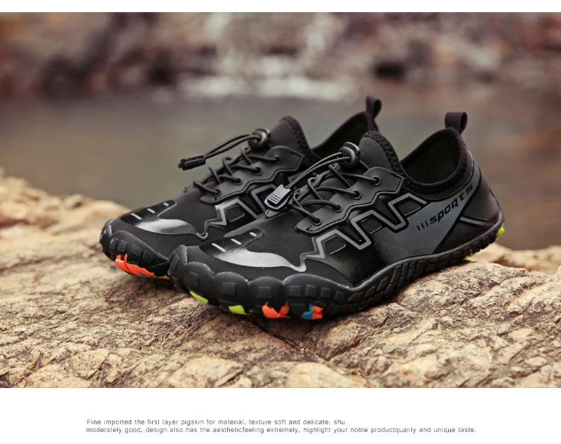 Loekeah/акваобувь; дышащая резиновая обувь; zapatillas hombre; водонепроницаемая обувь; пляжные кроссовки; нескользящие прочные треккинговые спортивные кроссовки