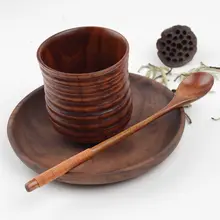 Деревянная чашка для питья деревянная чашка для чая вина пивные чашки ретро кофе молоко сок чашки аксессуары для кухонного бара WB1065