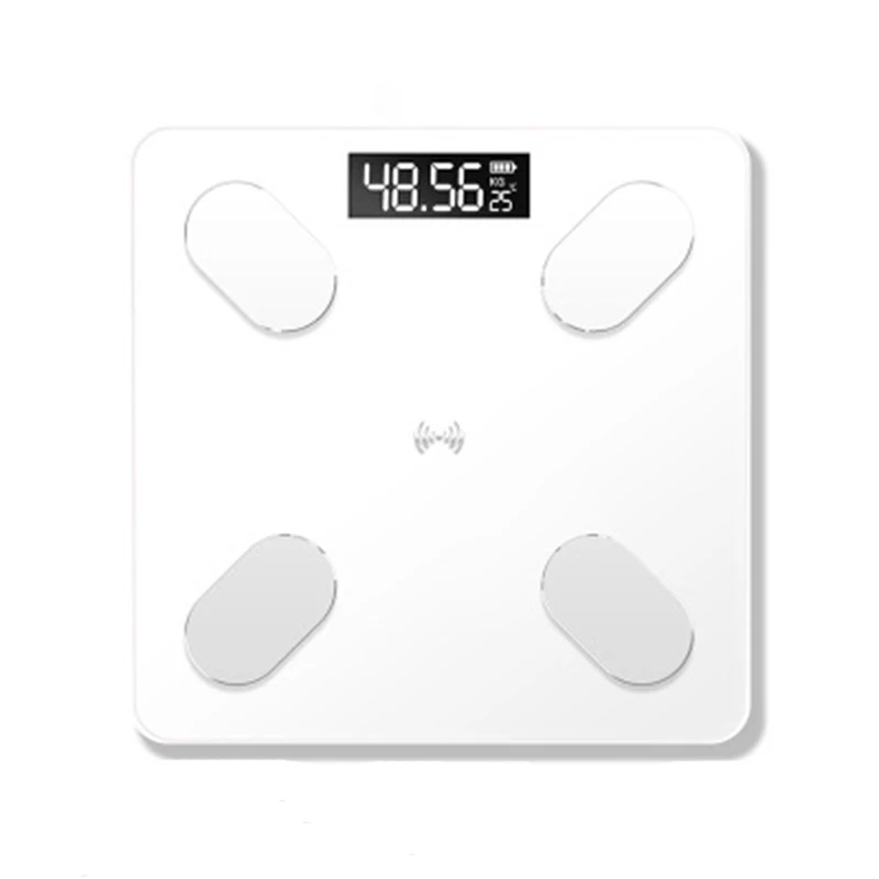 Bathroom Body Fat Scale BMI Scale Balance Smart Voice Bluetooth APP Electronic Scale LED Digital Weighing Scales Bath Scale - Цвет: white