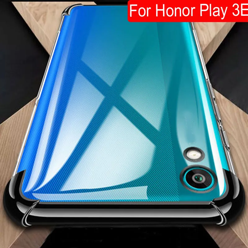Красный цвет для huawei Honor Play 3E Чехол подушки безопасности буфера полная защита чехол для huawei Honor Play3E ТПУ противоударный задняя крышка