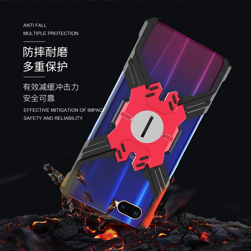 Чехол для OPPO R15X, металлический бампер, серия Hero, роскошный алюминиевый защитный чехол, подставка для монет, чехол для мобильного телефона R15X