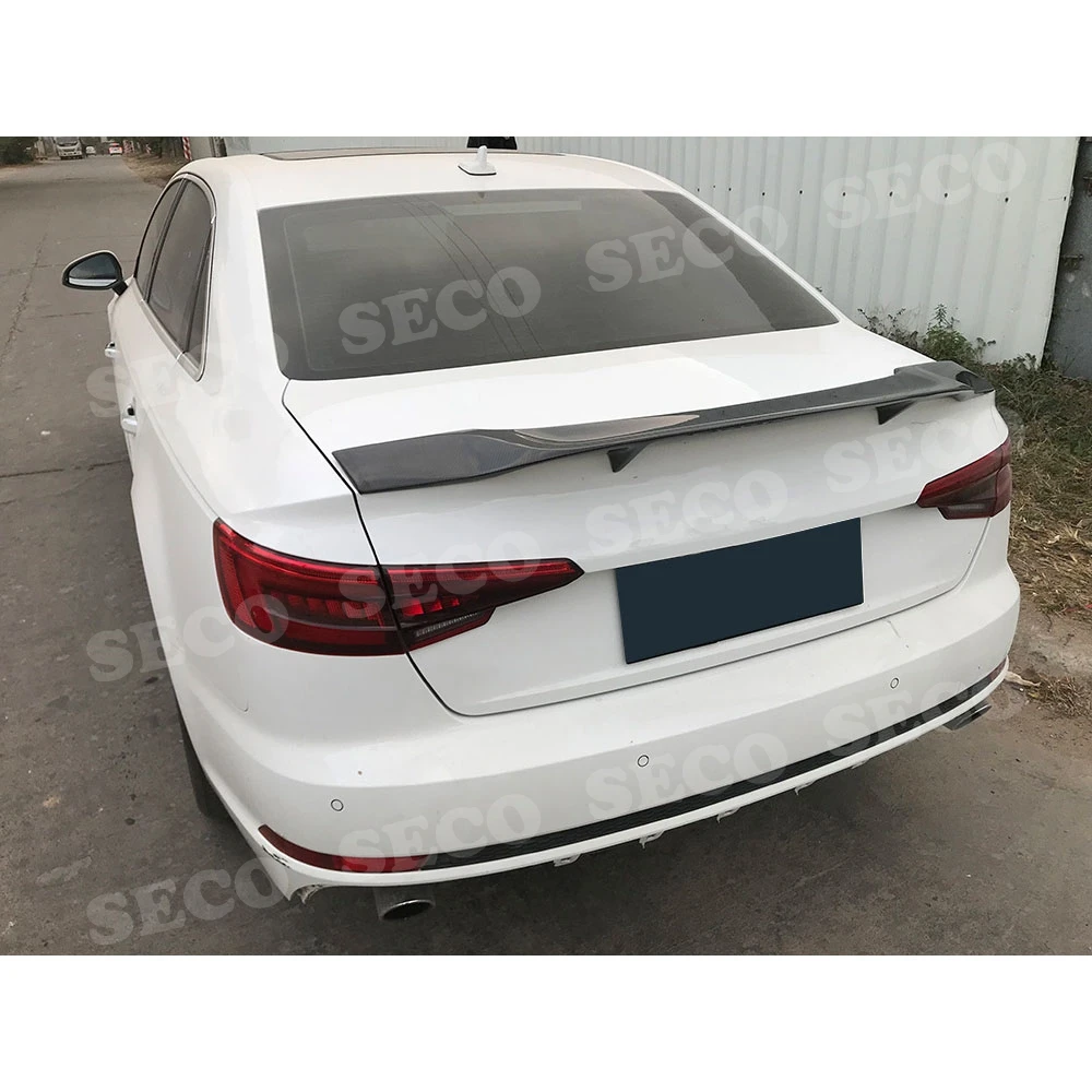 Углеродное волокно заднего багажника крылья спойлера ДЛЯ Audi A4 S4 RS4 Седан 4 двери 2013- R Стиль