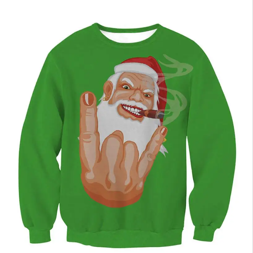 Мужской женский Рождественский свитер с 3D забавным принтом, Осень-зима, Свитера для рождества, праздника, вечеринки, пуловер, Свитшот - Цвет: SWYL009