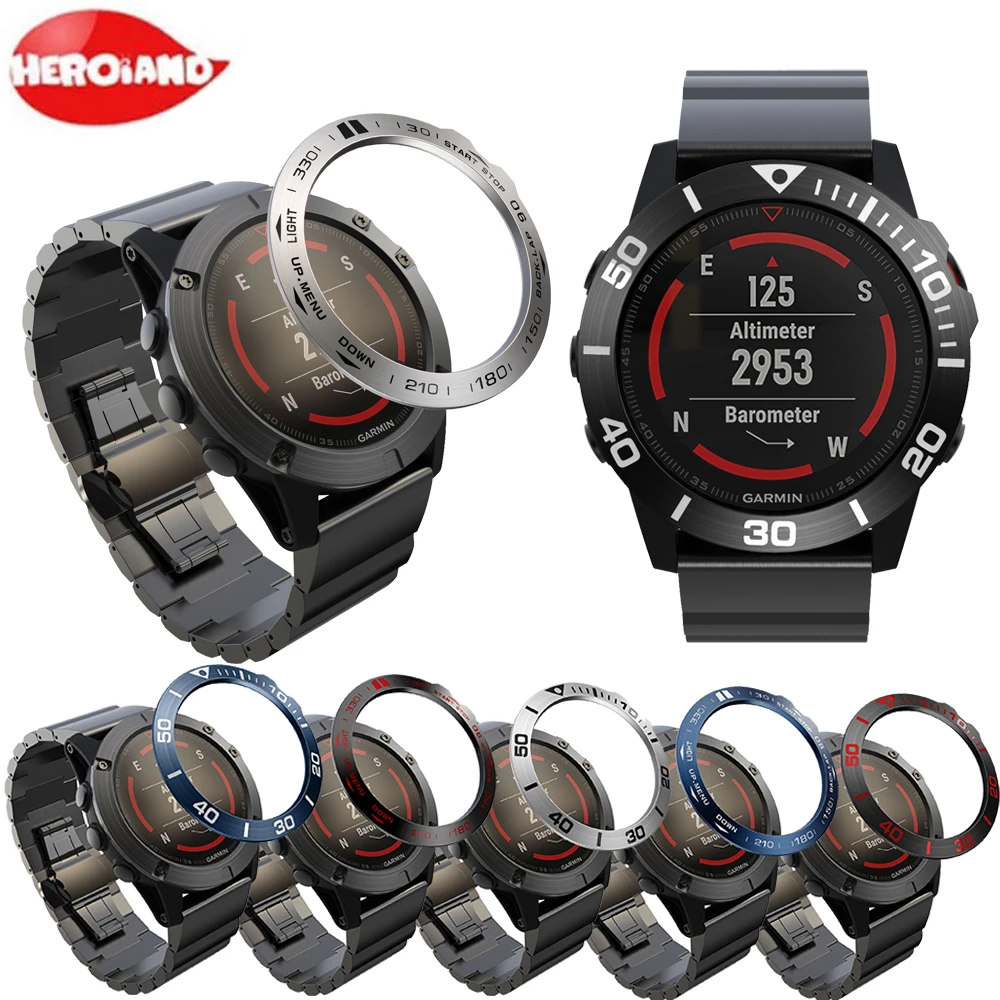 Металлическая рамка для смарт часов Garmin Fenix 5/5X/3 циферблат ободок кольцо