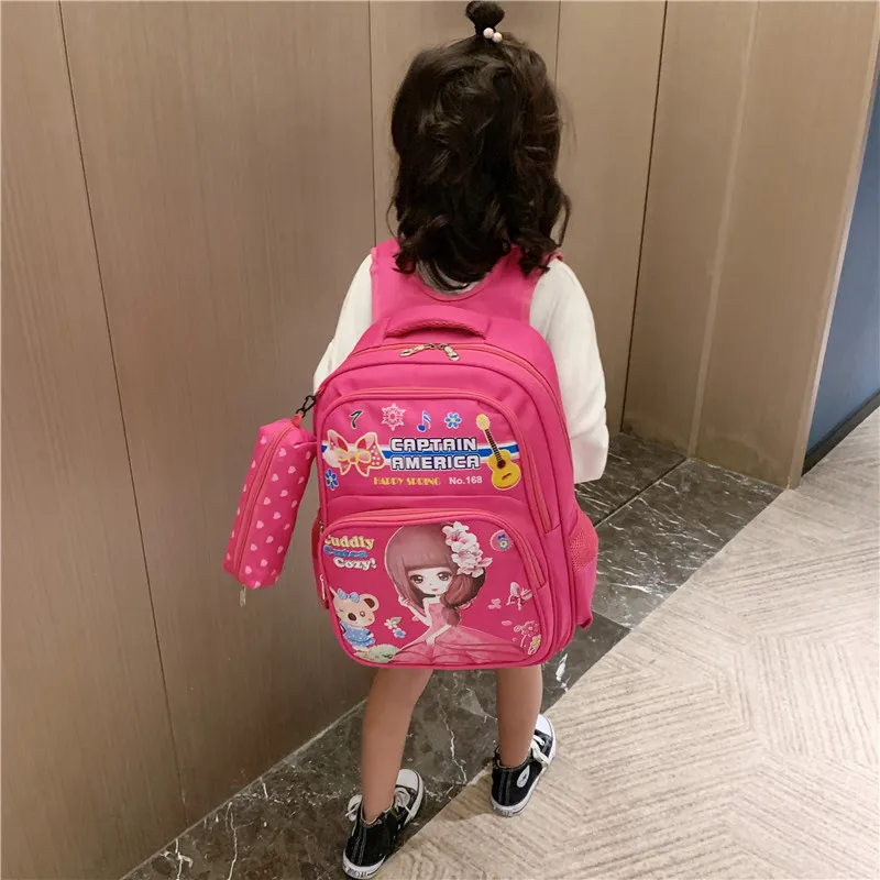 

Backpack New Style Schoolbag for Elementary School Students 1-2 Grade Cartoon Baby Girls CHILDREN'S Bag Kindergarten School Bag