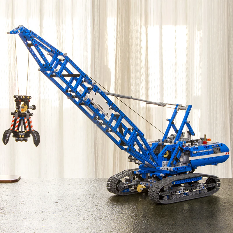 KING 20010 Technic серия гусеничный кран 1401 шт Строительные блоки Модель Кирпичи с электродвигателями силовые функции 42042