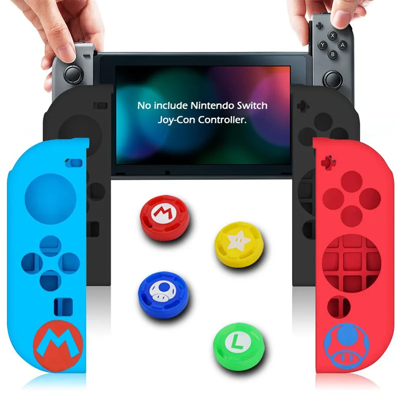 Противоскользящий силиконовый чехол для контроллера с чехлом для Nintendo Switch геймпад NS джойстик в виде ракушки Чехлы игровые защитные аксессуары