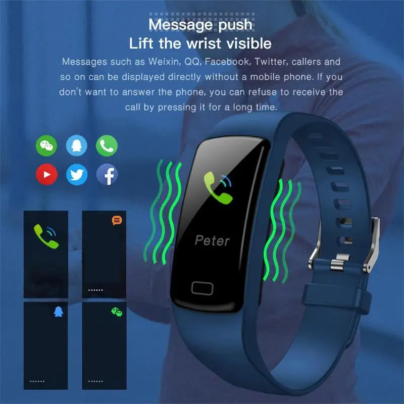 Умный Браслет Y9 с Bluetooth, монитор сердечного ритма, шагомер, 0,96 дюймов, цветной дисплей, мониторинг кислорода в крови, IP67, спортивный браслет