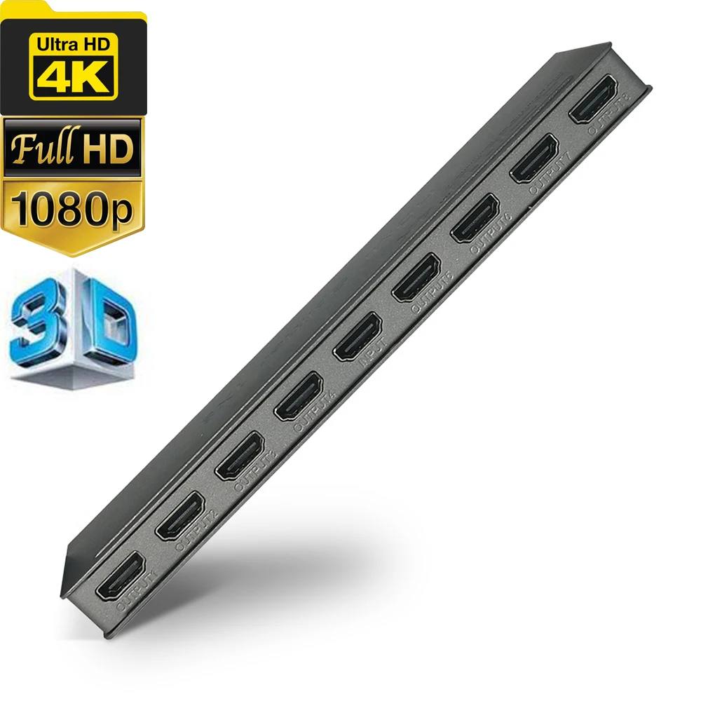 4K HDMI Splitter 1X8 port distributes 1 source to 8 displays simultaneously 1.4V 3840X2160P/30HZ | Электроника
