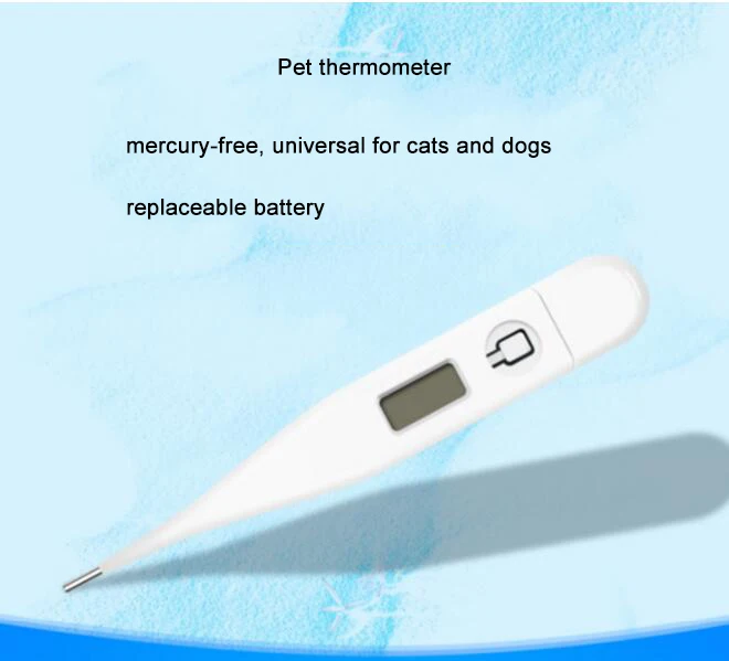 Портативный жидкокристаллический ЖК-дисплей термометр для питомца Высокоточный Ректальный термометр для кошек и собак электронный термометр