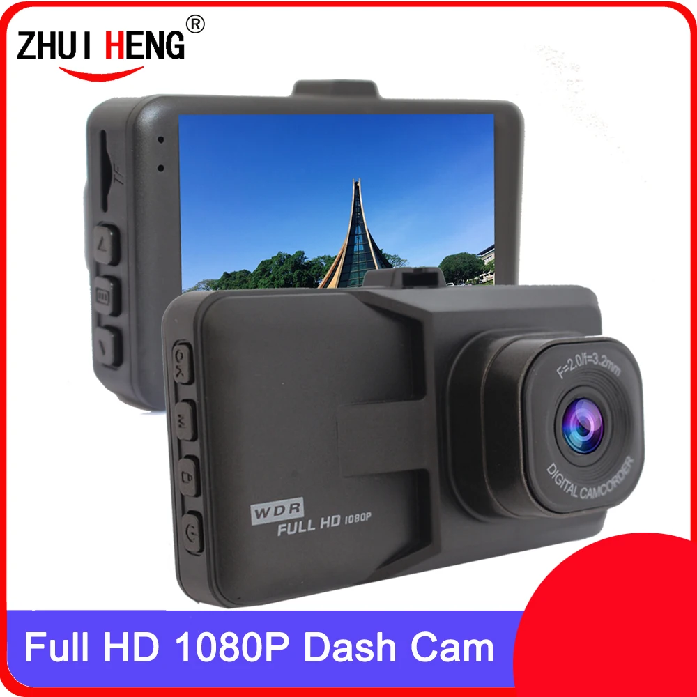 Full HD 1080P Dash Cam Video Recorder Driving For Front Car Recording Night Wide Angle Dashcam Registrar DVR Camera | Автомобили и