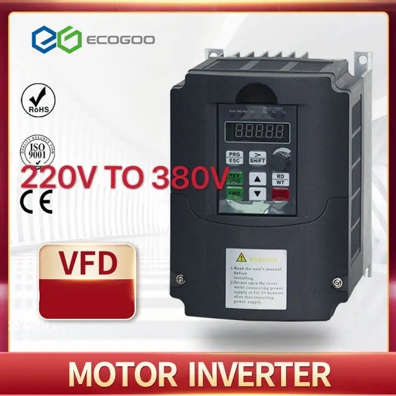 ЧПУ VFD Boost 4 кВт 220/380 11 в инвертор однофазный вход к преобразователь частоты