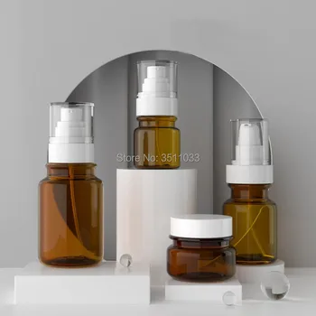 

40ml 80ml 120ml Empty Brown Liquid Spray Bottle Portable Cosmetic Refillable Brown Container Plastic Perfume Spray Bottle
