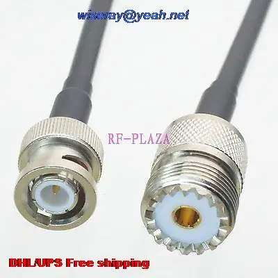 DHL/EMS 100 шт. кабель 20 дюймов штекер BNC для UHF SO239 женский Джек RG58 RF косичка перемычка Кабель-A2