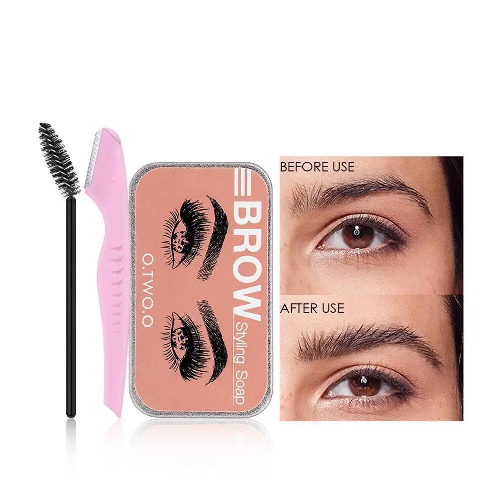 

Eyebrow Soap Wax With Trimmer Fluffy Feathery Eyebrows Pomade For Eyebrow Makeup Lamination Brow Soap Lift Eyebrow Gel Scul V1U6