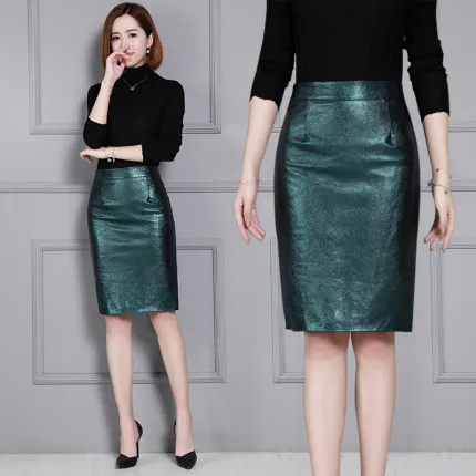 

2018 New Fashion Genuine Sheep Leather Skirt K8