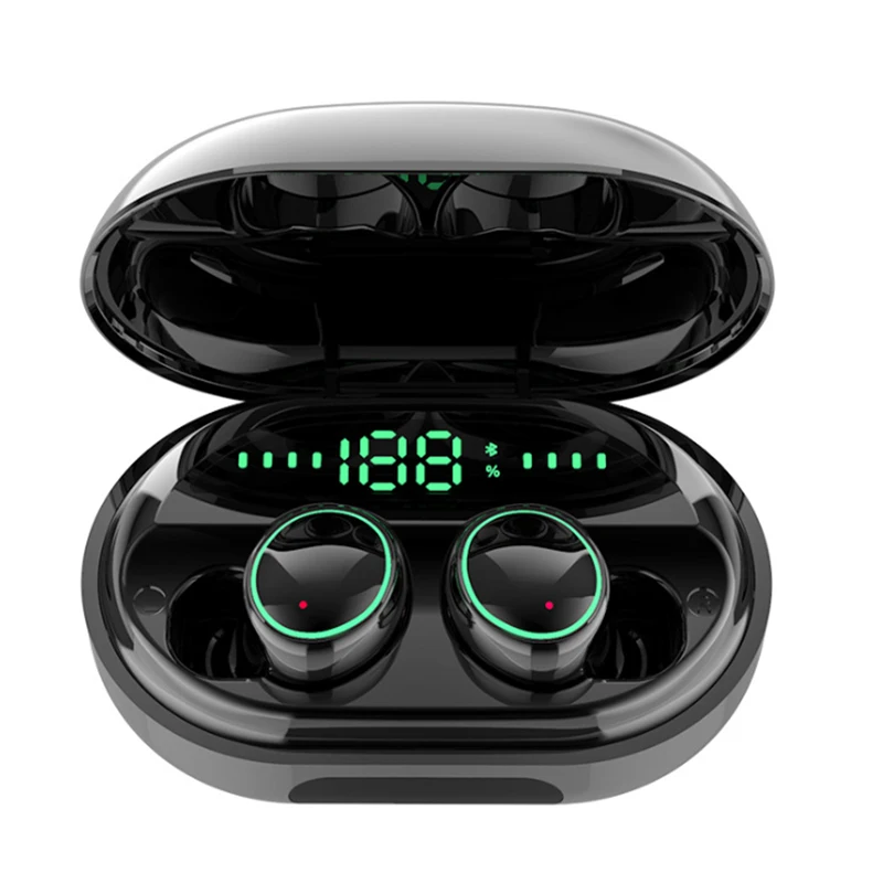 With LED Display Портативные беспроводные Bluetooth наушники HD стерео Беспроводная Bluetooth гарнитура I200 TWS Беспроводные наушники с внешним аккумулятором 3500 мАч - Цвет: With LED Display