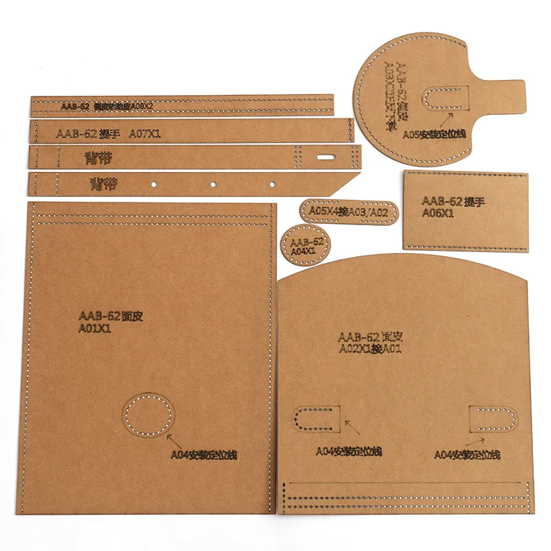 1 комплект жесткий крафт бумажный трафарет шаблон для DIY кожа ручной работы ремесло женская сумка на плечо сумка-мессенджер барабанная сумка шитье узор