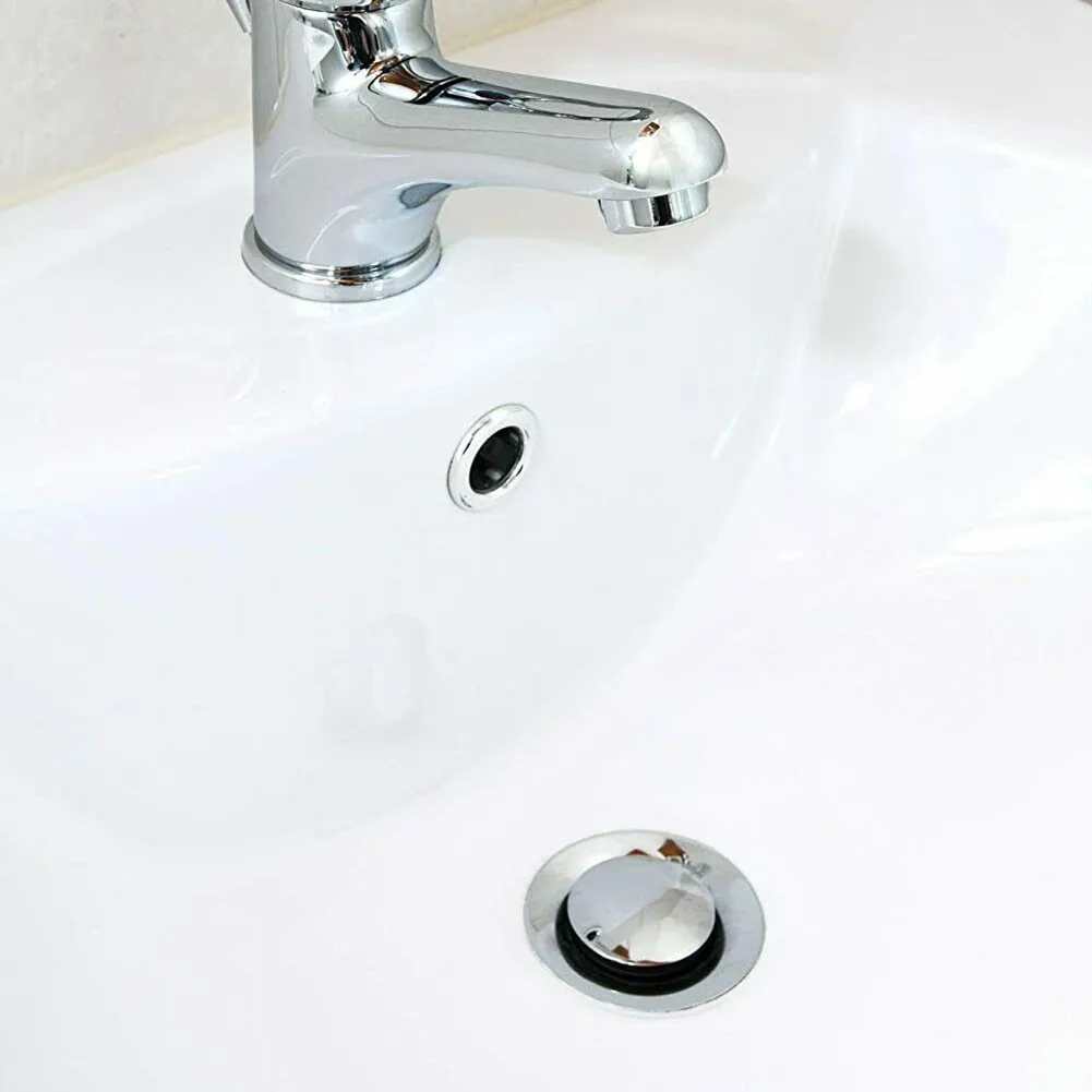 Tapón de lavabo universal de 40 mm, tapón de drenaje cromado, latón, con  junta de goma, tapón de altura ajustable, drenaje esquí esquí Gafas de  esquí