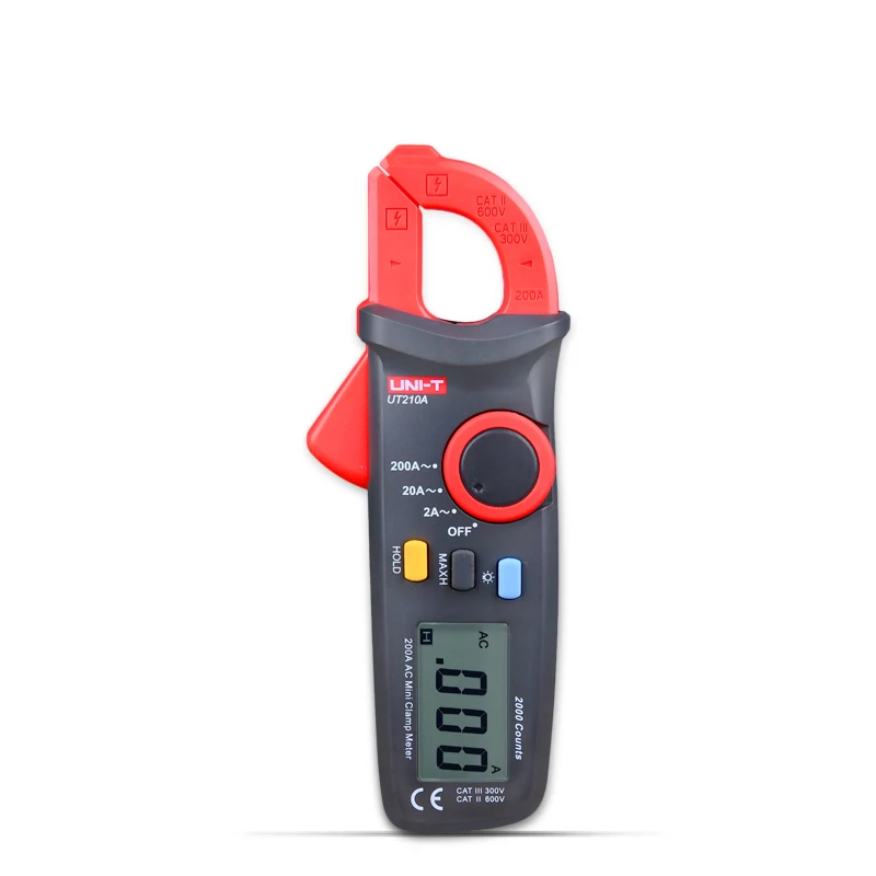 Uni-t цифровой клещи мультиметр UT210E UT210D UT210C UT210B UT210A MINI True RMS Авто Диапазон AC DC Вольт 100A Ом Емкость