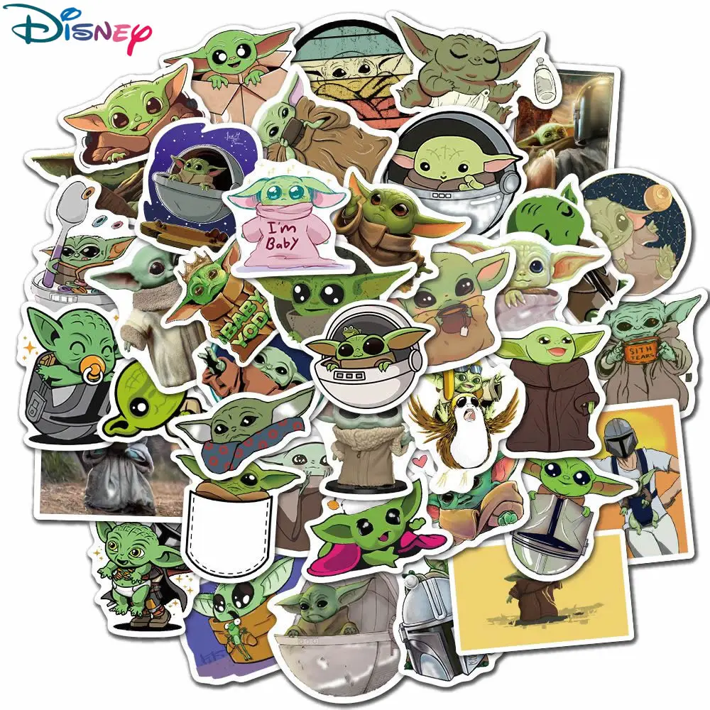 Bebé Yoda pegatinas Disney 50 Uds Anime Star Wars impermeable Skateboard equipaje Laptop Marvel calcomanías de guitarra niños juguetes de pegatinas
