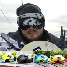 Горячие лыжные очки для мужчин женщин сноуборд очки для катания на лыжах UV400 защита снежные лыжные очки Анти-туман Лыжная маска