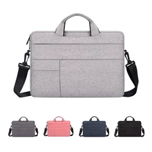 Сумка для ноутбука 13 14 15 Противоударная подушка безопасности водонепроницаемые Наплечные сумки для ноутбука MacBook Air Pro 13,3 14,1 15,4 15,6 курьерские Сумки из натуральной кожи