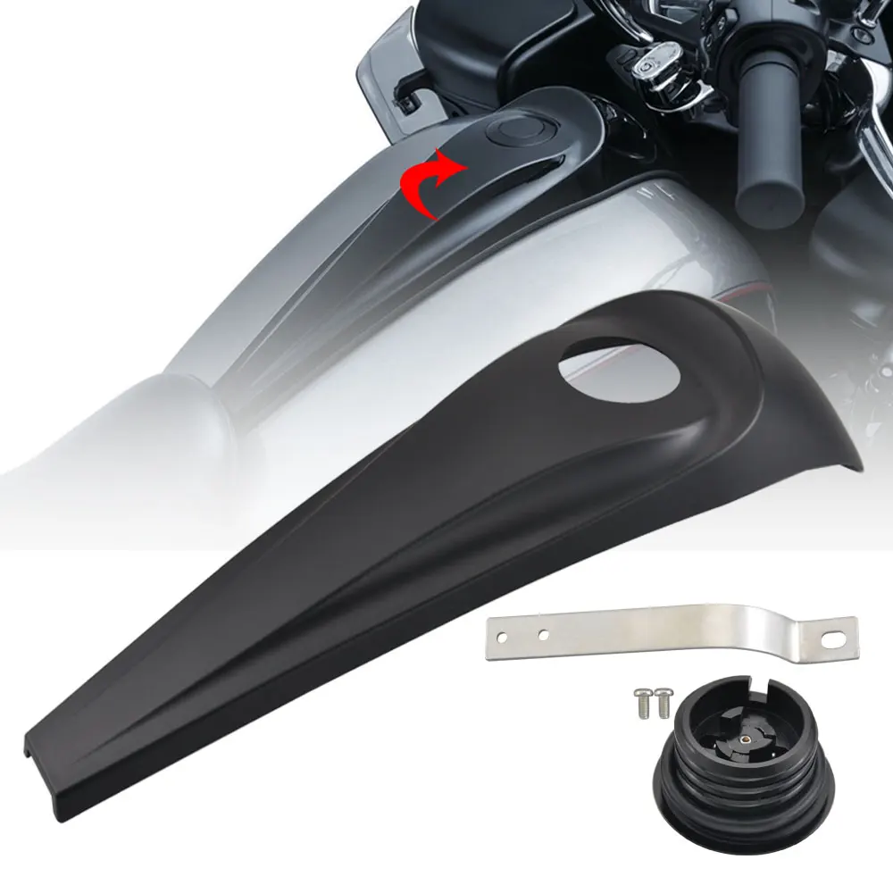 Для Harley Touring Glides Road King 08 вверх мотоциклетная черная гладкая панель топливного
