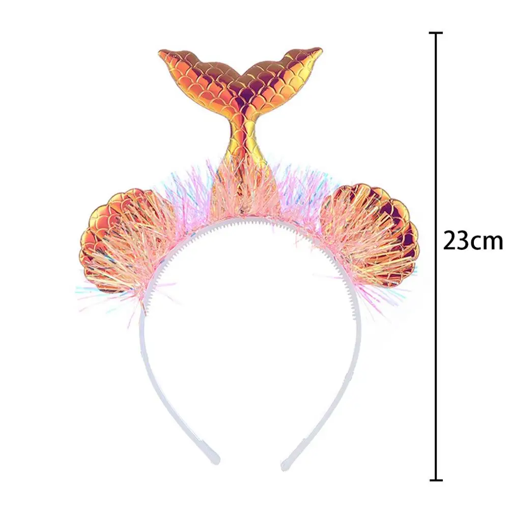 Mermaid Headband 2 Taoup Золотая Звезда Русалочка браслет на день рождения вечерние декоры для девочек Babyshower Русалка Вечерние подарки для подростков подвески из раковин - Цвет: Mermaid Headband 2