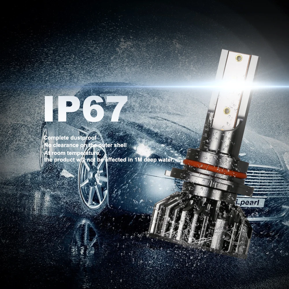 NLpearl 2x лампы для передних фар 9005 HB3 HB4 9006 Led 4300K 6500K 8000K H4 Hi короче спереди и длиннее сзади) H7 светодиодный мини H8 H9 H3 H1 H11 Светодиодные Автомобильные фары лампы