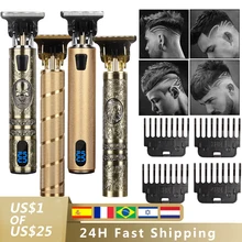 2021 USB триммер для волос, электрическая машинка для стрижки волос, Беспроводная Бритва, триммер для бороды для мужчин, Парикмахерская Машинка для стрижки, T-Outliner, бритва HIENA