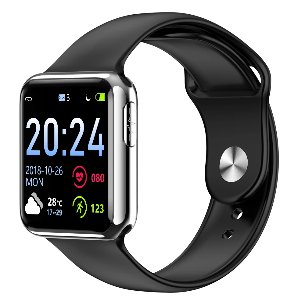 Fashion Silver Black V5 1," HD Bluetooth Смарт-часы PPG+ ЭКГ+ SPO2 смарт-браслет часы пульсометр кровяное давление кислородный монитор фитнес-трекер IP67 - Цвет: Fashion Silver Black