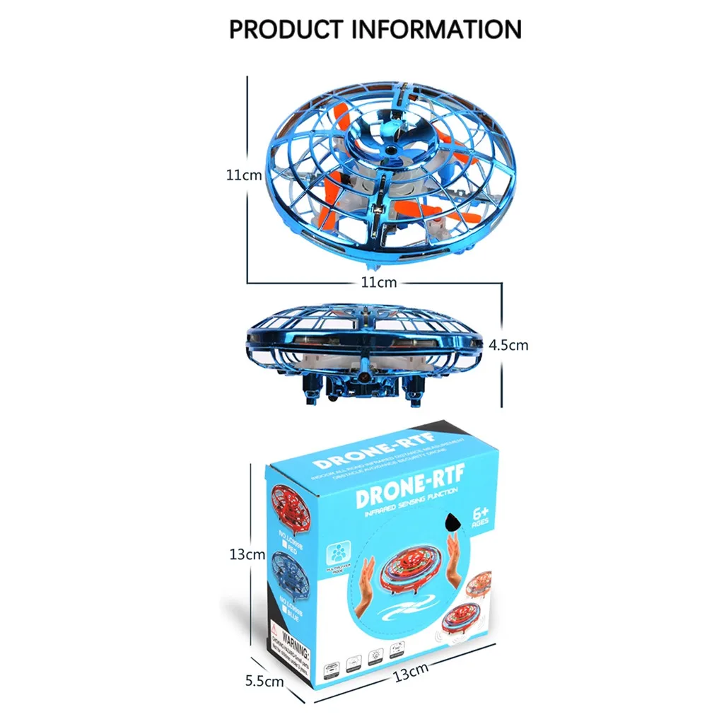 Infrared Sensor Induction Hand Control Altitude Hold Quadcopter UFO Mini Drone Small Intelligent Induction Aircraft Toy For Kid