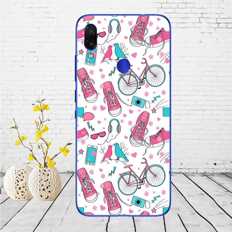 Чехол для Xiaomi Redmi Note 7, силиконовый чехол для Xiaomi Redmi Note 7, задняя крышка, чехол для Redmi Note 7, чехол для телефона - Цвет: C40