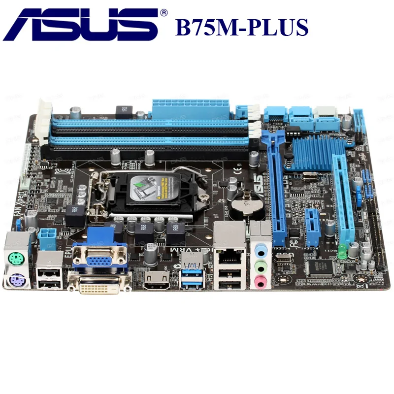  Asus B75M-PLUS Desktop Motherboard B75 Socket LGA 1155 i3 i5 i7 DDR3 16G uATX UEFI BIOS Original Us